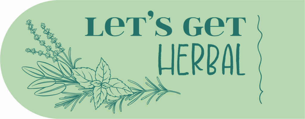 Button Let's get herbal
