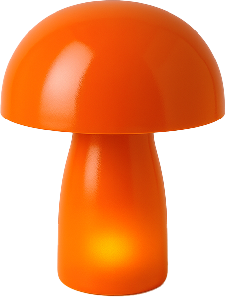 DIY-Pilzlampe aus einer Vase und einer Schale