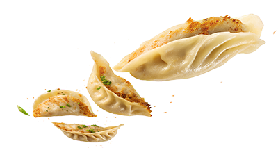 Gyoza mit fleischhaltiger Füllung