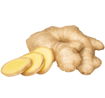 Aufgeschnittener Ingwer