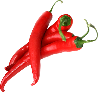 4 Chillischoten überlagern sich