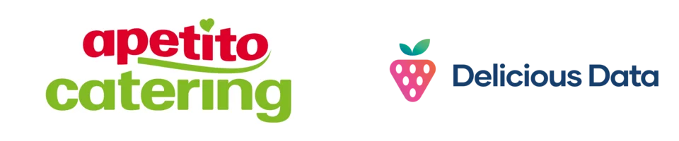 Apetito catering Siegel und daneben das Delicious Data Siegel 