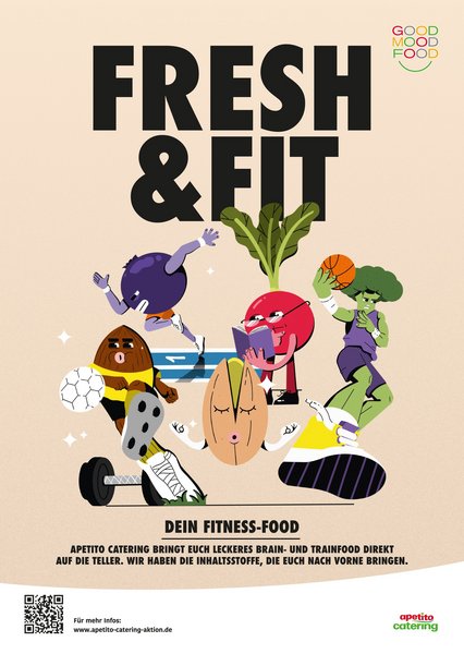 Poster zweite Highlightaktion 2023 Fresh and Fit von apetito catering