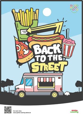 Poster dritte Highlightaktion 2023 Back to the Streets von apetito catering