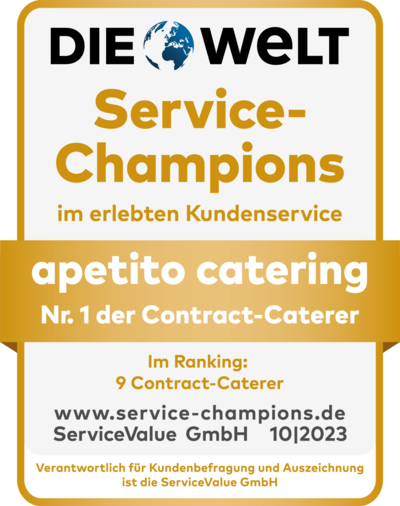 Siegel Auszeichnung Service Champion 2023