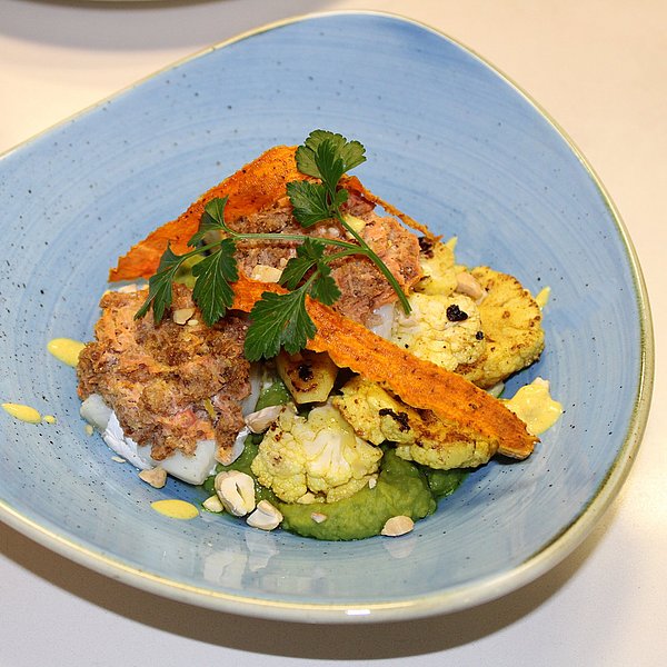 Leckerer Zanderfilet angerichtet